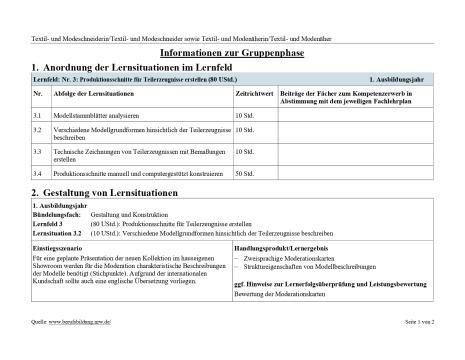 Unterrichtsplanung: Modellgrundformen hinsichtlich der Teilerzeugnisse beschreiben