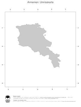 Karte: Landkarte Armenien (Politische Staatsgrenzen)