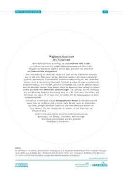 Text: Die zwei Seiten der Medaille: Sozialstaat