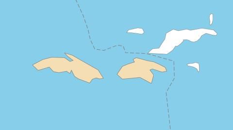 Karte: Landkarte Amerikanische Jungferninseln (Politische Staatsgrenzen und Hauptstadt)