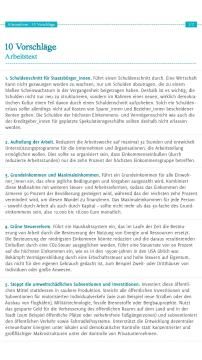 Unterrichtsbaustein: 10 Vorschläge - Arbeitsblatt