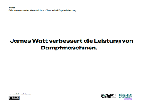 Unterrichtsbaustein: Stimmen aus der Geschichte - Digitalisierung | Zitatkarten OHNE Jahreszahl