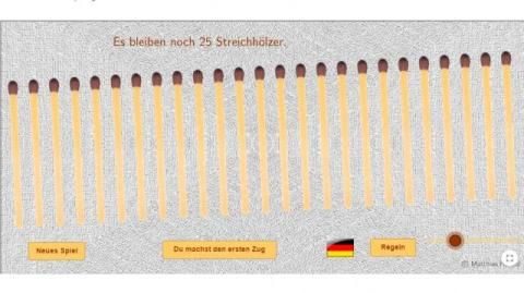 Interaktion: Spiel mit Streichhölzern