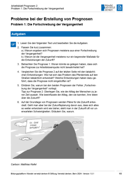 Arbeitsblatt: Modul 3 | Arbeitsblatt 2 "Problem: Die Fortschreibung der Vergangenheit"