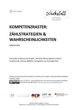 Arbeitsblatt: Kompetenzraster: Zählstrategien und Wahrscheinlichkeiten