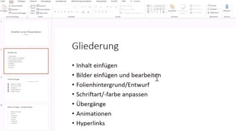 Video: Präsentation mit PowerPoint 365 Tutorial 2 Inhalt einfügen