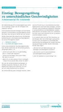 Unterrichtsbaustein: Speed - Arbeitsmaterial