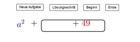 Interaktion: 1. Binomische Formel: Mittlerer Summand