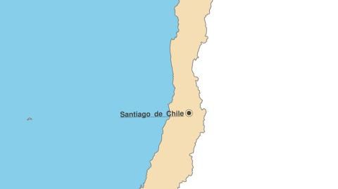 Karte: Landkarte Chile (Politische Staatsgrenzen und Hauptstadt)