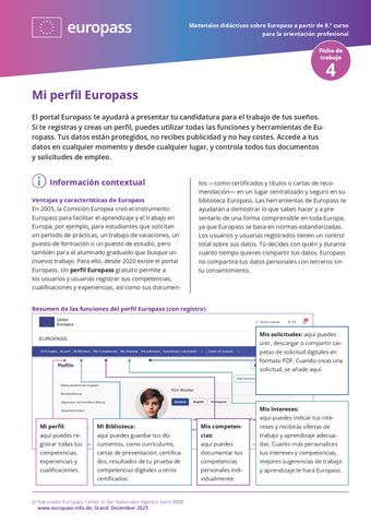 Arbeitsblatt: Mi perfil Europass