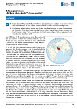 Arbeitsblatt: Modul 14 | Arbeitsblatt 4 "Erfolgsgeschichte Bildung"