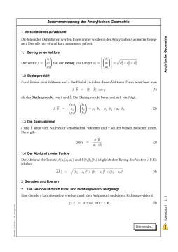 Sonstiges: Zusammenfassung der Analytischen Geometrie (zip)
