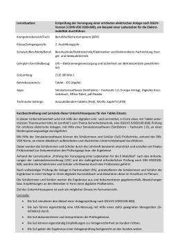 Unterrichtsbaustein: Erstprüfung der Versorgung einer Ladestation für E-Mobilität (ZIP-Datei)