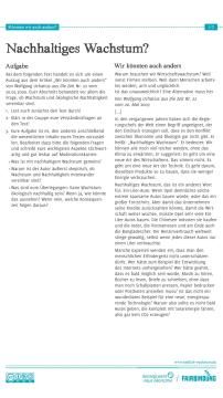 Text: Könnten wir auch anders?: Nachhaltiges Wachstum