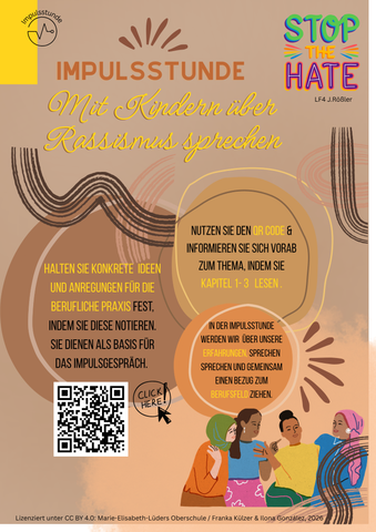 Flyer: Flyer zur Impulsstunde: Mit Kindern über Rassismus sprechen