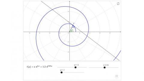 Interaktion: Logarithmische Spirale in Polarform