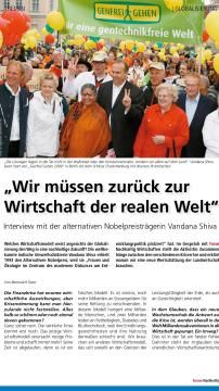 Unterrichtsbaustein: Stimmen aus dem Süden - Indien „Wir müssen zurück zur Wirtschaft der realen Welt“