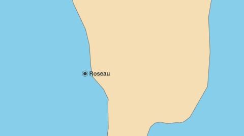 Karte: Landkarte Dominica (Politische Staatsgrenzen und Hauptstadt)