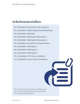 Veranschaulichung: Viele Daten, viel Verantwortung! Arbeitsblätter (zip-Datei)