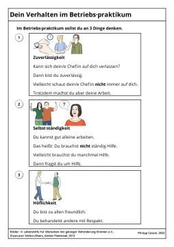Handbuch: Dein Verhalten im Betriebspraktikum