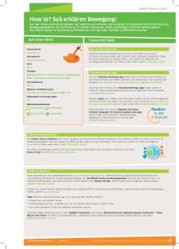 Unterrichtsbaustein: DigiBitS-Unterrichtseinheit: How to? SuS erklären Bewegung! (pdf)