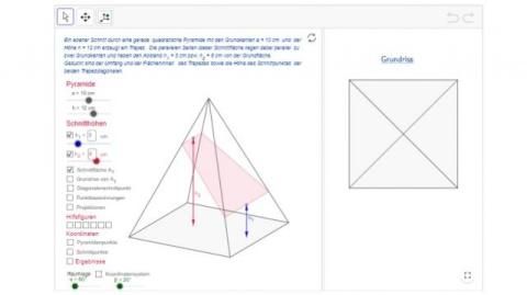 Interaktion: Pyramidenschnitte