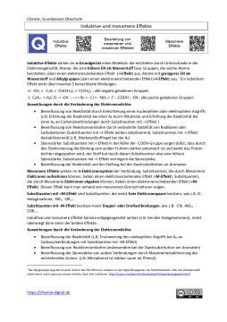 Veranschaulichung: Induktive und mesomere Effekte (pdf)