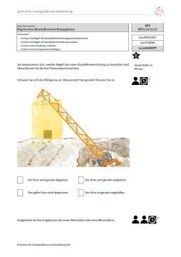 Arbeitsblatt: Regeln eines Baustelleneinrichtungsplanes (Niveau B | PDF)