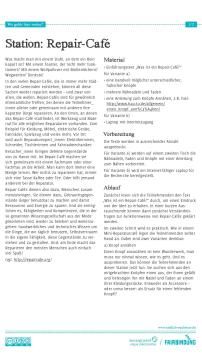Unterrichtsbaustein: Wo geht´s hier weiter? - Stationsbeschreibung Repair-Café