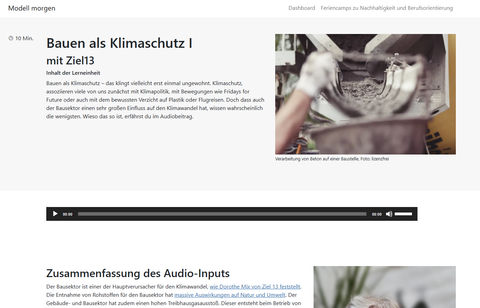 Unterrichtsbaustein: Bauen als Klimaschutz I