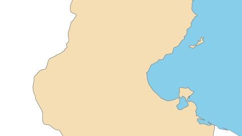 Karte: Landkarte Tunesien (Politische Staatsgrenzen und Hauptstadt)