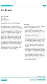 Unterrichtsbaustein: Das ist ja wohl der Gipfel! - Rollenprofil Moderation