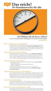Broschuere: Wo geht´s hier weiter? - Flyer Arbeitszeitverkürzung