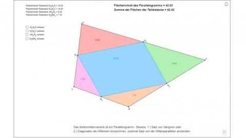 Interaktion: Scherungsbeweis zum Seitenmittenviereck