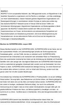 Unterrichtsbaustein: Vorsorgendes Wirtschaften - Manifest der Superprecaria (Thema Care)