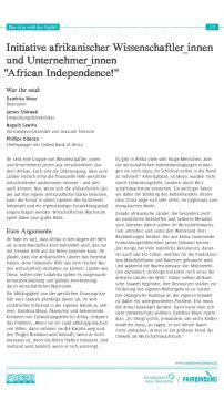 Unterrichtsbaustein: Das ist ja wohl der Gipfel! - Rollenprofil African Independence