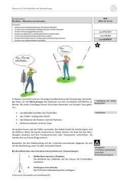 Arbeitsblatt: Fluchten - Abstecken von Geraden (Niveau B | PDF)