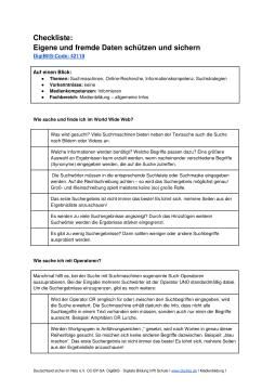 Text: DigiBitS-Checkliste: Informationen gezielt und sicher suchen und finden (odt)