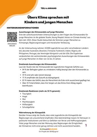 Handreichung: Übers Klima sprechen mit Kindern und jungen Menschen
