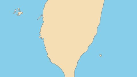 Karte: Landkarte Taiwan (Politische Staatsgrenzen und Hauptstadt)