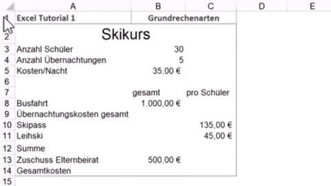 Video: Excel 365 Tutorial 1 Grundrechenarten