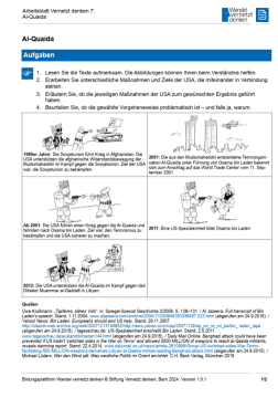 Arbeitsblatt: Modul 1 | Arbeitsblatt 7 "Al-Quaida"