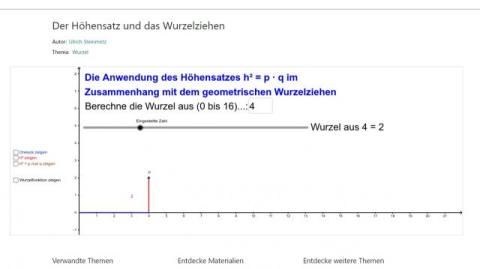 Interaktion: Der Höhensatz und das Wurzelziehen