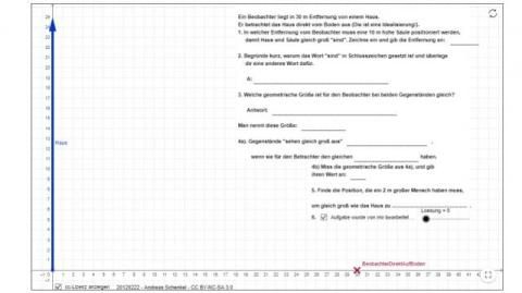Interaktion: Sehwinkel