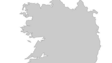 Karte: Landkarte Irland (Politische Staatsgrenzen)