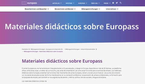 Ubung: Mi Europass Ejercicios interactivos