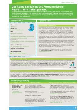 Unterrichtsbaustein: DigiBitS-Unterrichtseinheit: Das kleine Einmaleins des Programmierens: Der Calliope mini als Rechentrainer (pdf)