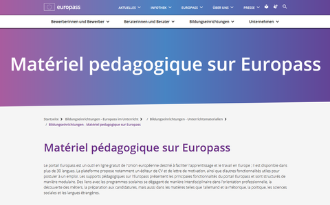 Ubung: Mon Europass Exercices interactifs