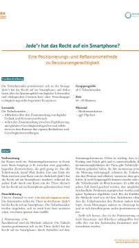 Unterrichtsbaustein: Jede*r hat das Recht auf ein Smartphone?