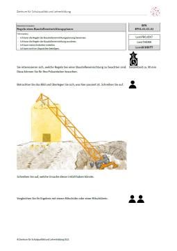 Arbeitsblatt: Regeln eines Baustelleneinrichtungsplanes (Niveau C | DOCX)